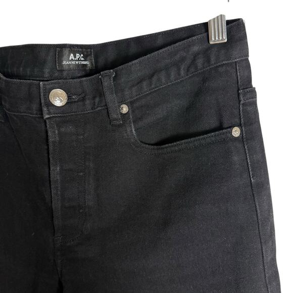 A.P.C. New Standard Black Straight Leg Denim Jeans Size 31 - Picture 9 of 14